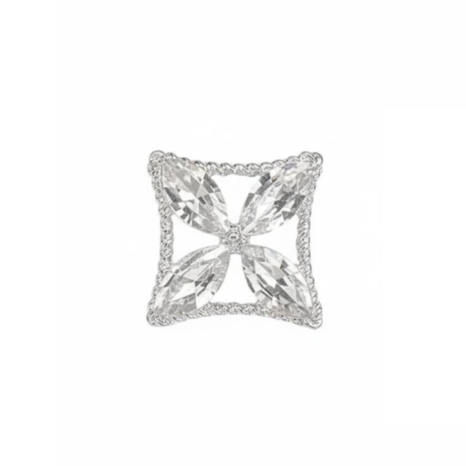Pearl Embellished Button Sparkling Rhinestones Pearl Rhinestone Buttons Elegant Design Glass Diamond Button for Crafters, Garment Embellishment Ka7061-1 Silv Wht-image-16