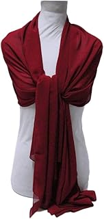 Russo Tessuti Bellissima Stola - Sciarpa in Georgette Bordeaux Granata - 2 x 0,70 mt Nuova