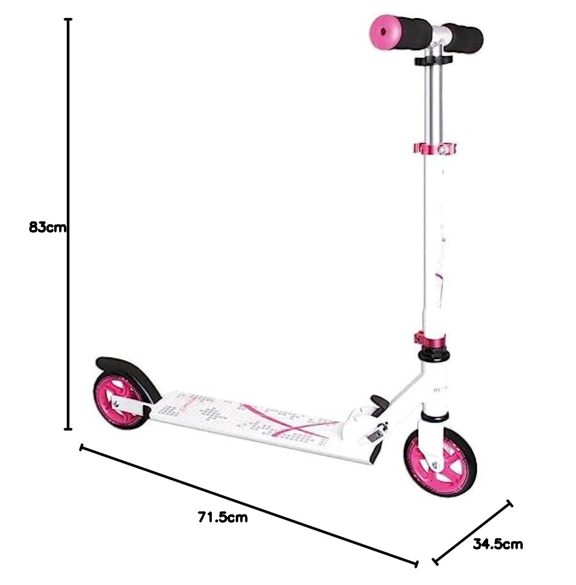 muuwmi Aluminiowa hulajnoga – hulajnoga, 125 mm, certyfikat ABEC 5, GS, regulacja wysokości