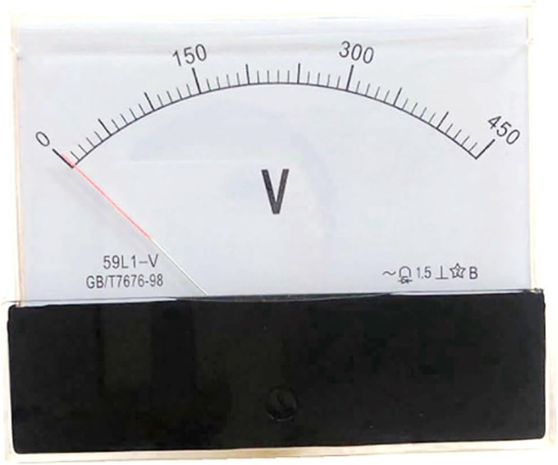 YANHAO AC 59L1 Analog Voltmeter Panel Voltage Volt Pointer Meter 450V 500V 1000V 300V 250V 100V 1Pcs (Size : 150V)
