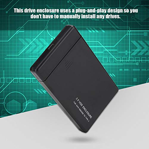 Woyisisi W25a831 2,5-Zoll-SATA-Festplattengeh?use mit kratzfestem USB3.1-Typ-C-GEH?use(Schwarz) – Bild 8