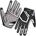 LOHOTEK Gants de Cyclisme de Bicyclette de Moto de Rembourré de Montagne de Bicyclette d'autoroute de Hommes Femmes Écran Tactile Antidérapant (Noir, XL)