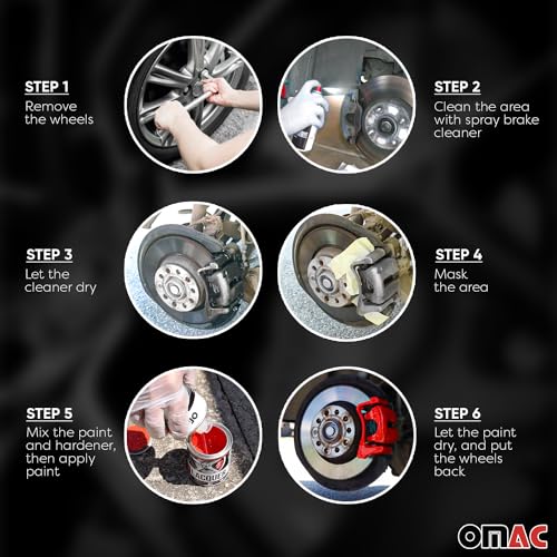 image for OMAC High Temperature Brake Caliper Paint System Kit, Heat Resistant C