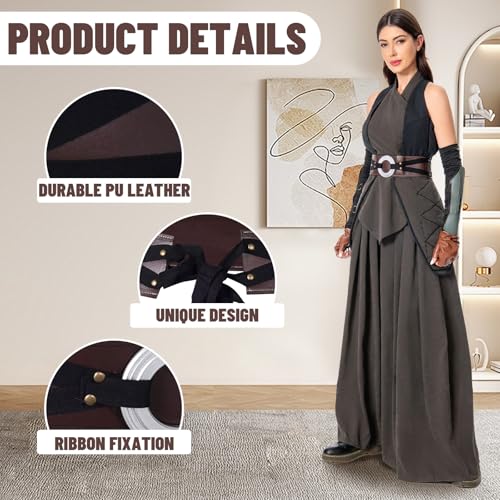 Medieval Costume Belt Women Renaissance Knight Cosplay Accessories Steampunk Outfit Ribbon Prop4