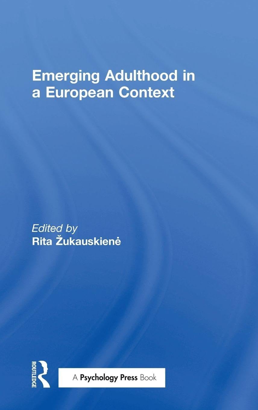 Buy Emerging Adulthood in a European Context โ BookShops.in