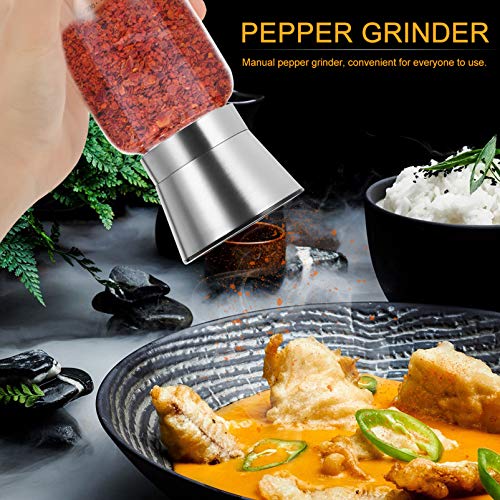 Moedor de sal e pimenta em aço inoxidável Hemoton manual moedor de sal e pimenta para cozinha, casa,
