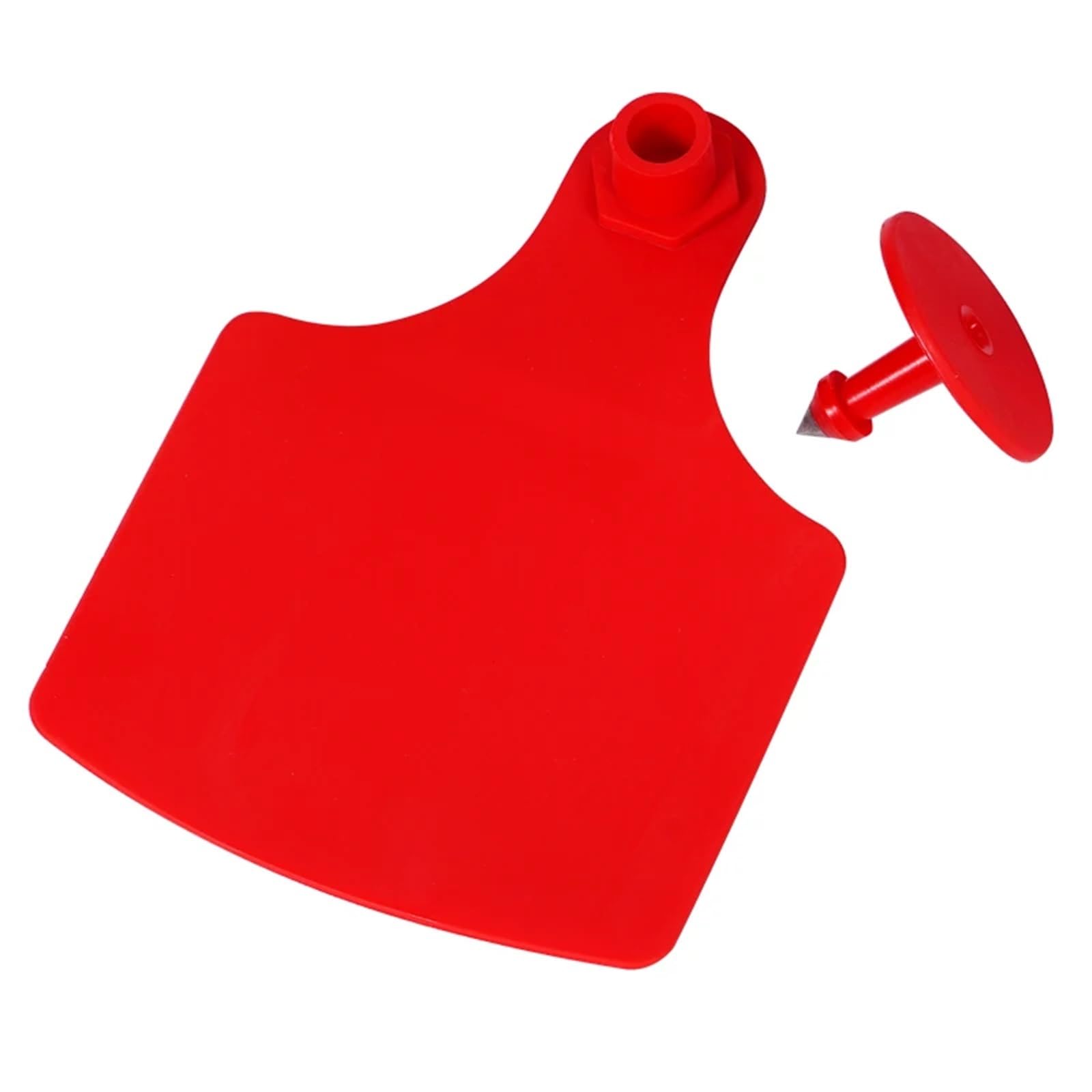 100 marcatori per orecchie di mucca, grandi 105 x 75 mm, etichette identificative per animali senza parole, per orecchie di bestiame, marcatura per la fattoria (rosso)