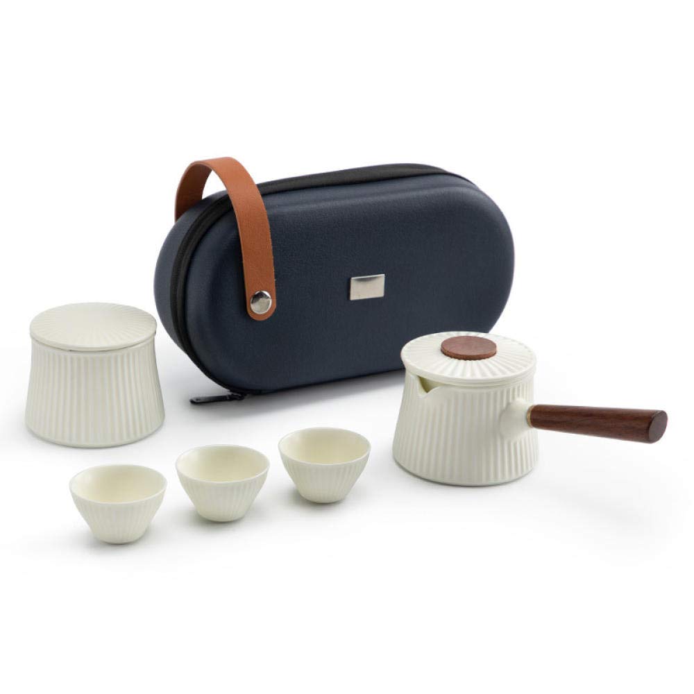 Teiera Portatile Fatta a Mano in Stile Giapponese Set da tè Cinese Bollitore Creativo per Ufficio Kung Fu Teiera con Filtro Laterale in Ceramica(2