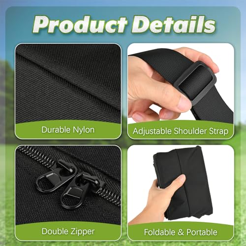 Cosmos Ladder Toss Game Set Carrying Case Outdoor Ladder Ball Set Storage Organizer Bag Portable Ladder Ball Shoulder Bag with Adjustable Strap, Foldable Sport Travel Carry Bag Duffle Bag - Thumbnail 3