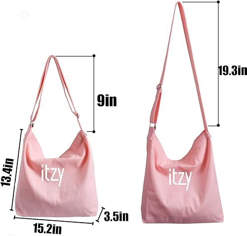 Miniatura 3 de Kpop ITZY Merch Canvas Shoulder Bag, Hobo bag Crossbody Handbag Casual Tote