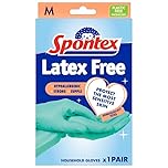Spontex Latex Free Gloves | Medium | Hypoallergenic for Sensitive Skin | 1 Pair