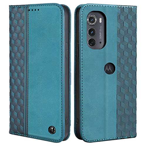 Étui Motorola Edge 2022 en cuir synthétique premium et finitions soignées vert