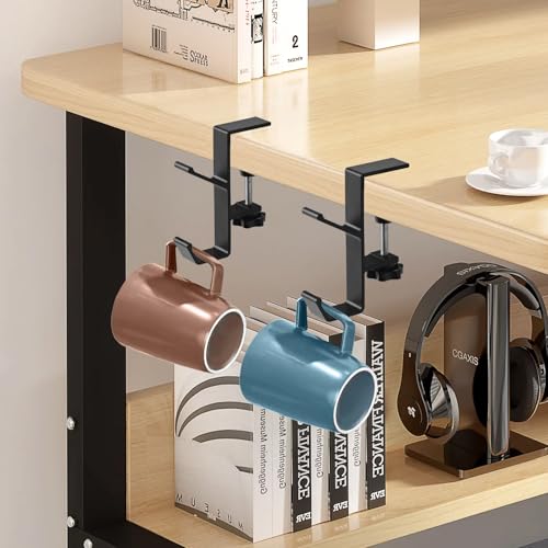 LUXECOVE Kopfhörerständer 2-teiliges Set, verstellbarer Tischständer, taschenhalter für tisch, taschenhaken für tisch, Multifunktionsständer, geeignet für Schulranzen, Kopfhörer und Handtaschen