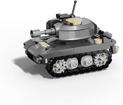 Micro Building Blocks Armored Phantom Tank Model Kit 4 Styles, Mini Cute Tank Set with Rotating Turret & Simulated Tracks,Develop Hands-on Skills Wilderness F4 Tank Gray