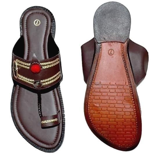 Image of Kolhapuri Chappal for Men|Kolhapuri Slippers for Men|Kolhapuri Shoes for Men|Leather Slippers for Men|Wedding Slippers for Men-B1