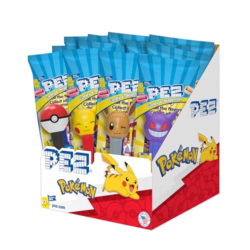 Pokémon PEZ Dispensers Party Pack, 12 Count Individually Wrapped