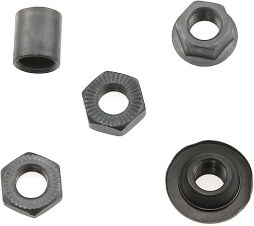 Miniatura 2 de Eje de bicicleta de 7.480 in de velocidad múltiple eje trasero eje 38 pulgadas negro 26 TPI eje eje de cubo cónico bloqueo tuerca arandela kit -1