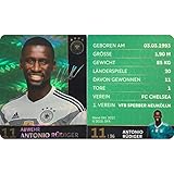 REWE Rewe 2018 WM DFB Russland - Glitzer Einzelkarten Sammelkarten Komplettset (GLITZER KARTE NUMMER 11 - ANTONIO RÜDIGER)