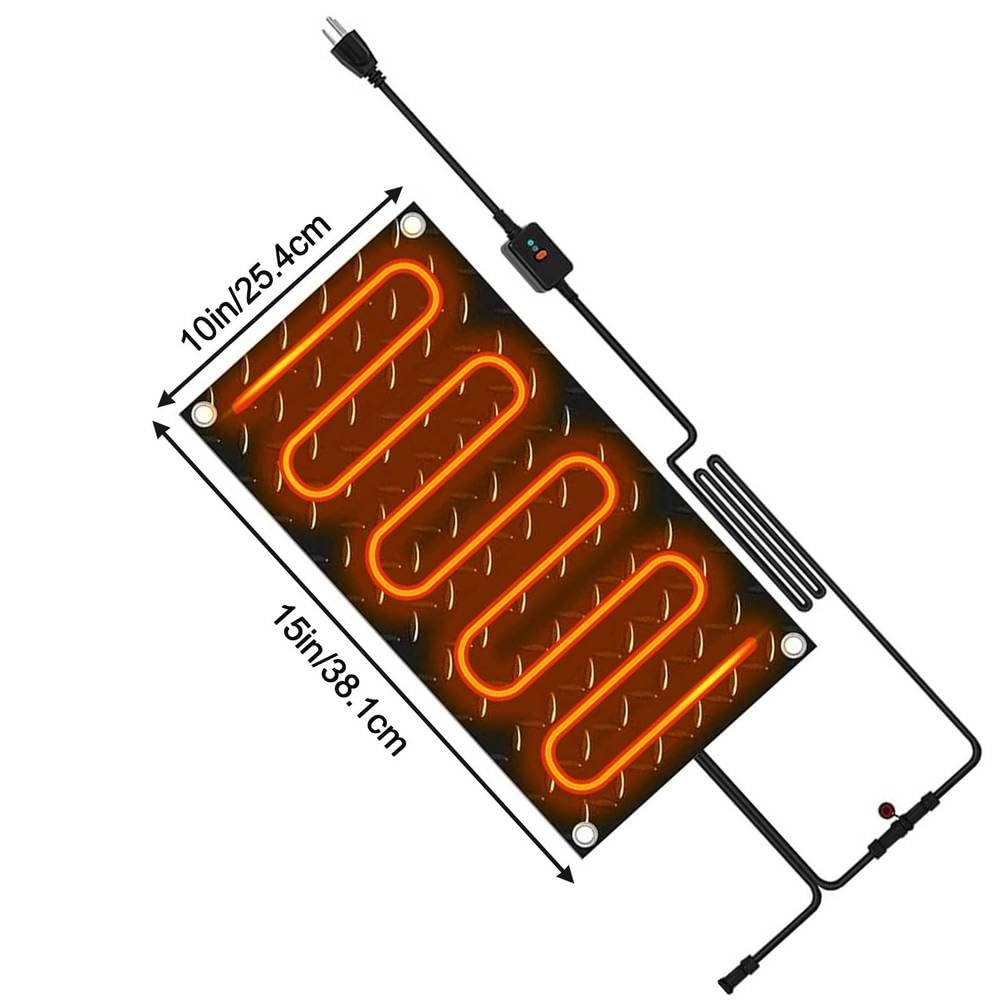 Beheizte Schneeschmelzmatten, Beheizte Außenmatten für Gehwege, Elektrische Schneeschmelzmatten für Terrassen und Gehwege, rutschfeste Beheizte Gehwegmatte zum Schmelzen,5 pcs,25.4x38.1cm