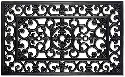 DII Rubber Doormats Collection All Weather, 18x30, Wrought Iron