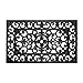 Heavy Duty Natural Rubber Outdoor Doormat, 18x30", Entry Way Shoes Scraper Patio Rug Dirt Debris Mud Trapper Waterproof-Wrought Iron