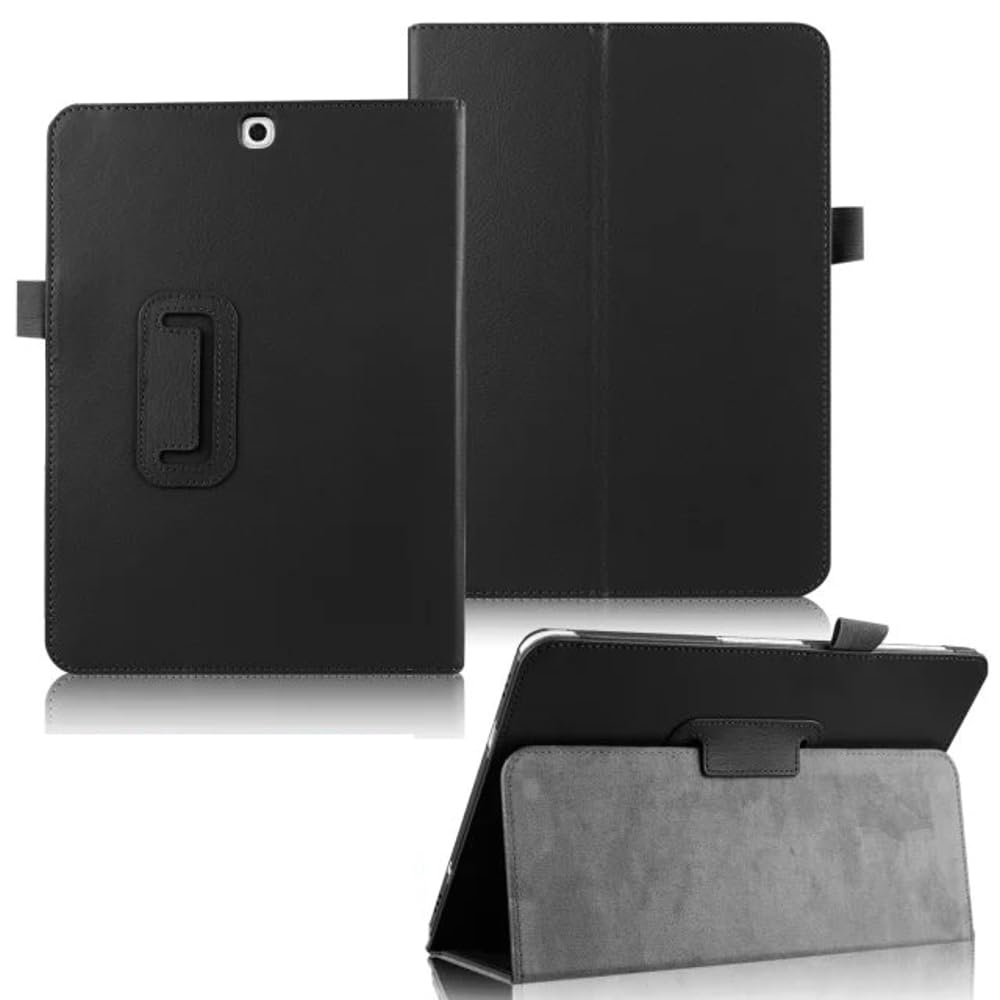 Tablet Cover for Samsung Galaxy Tab S2 9.7 SM-T810 T813 T815 T817 T818 T819(2015 Release),Folio Stand Lightweight Leather Case for Samsung Galaxy Tab S2 9.7" T810 T815C (PU-Black)
