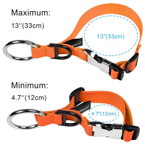 Image of Wisdompro Jacket Gripper Strap, Add a Bag Luggage Straps Baggage Suitcase Belts Travel Accessories with Hook and D-Ring - Make Your Hands Free, Easy to Carry Your Extra Bags - Orange