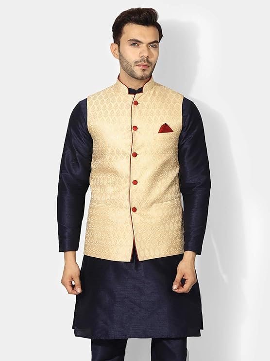 Image of Men's Kurta Pyjama with Nehru /Modi Jacket