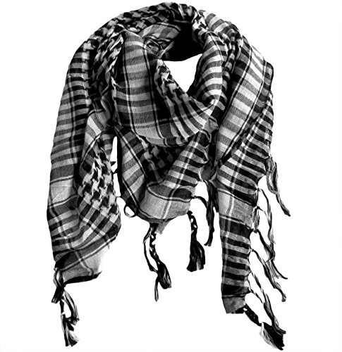 Houndstooth Square Shawl, Black and White