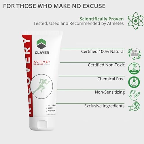 Miniatura 5 de Arcilla de bentonita de calcio curativa para el dolor muscular y articular, lista para usar, 100% natural, científicamente probada, 4 onzas líquidas