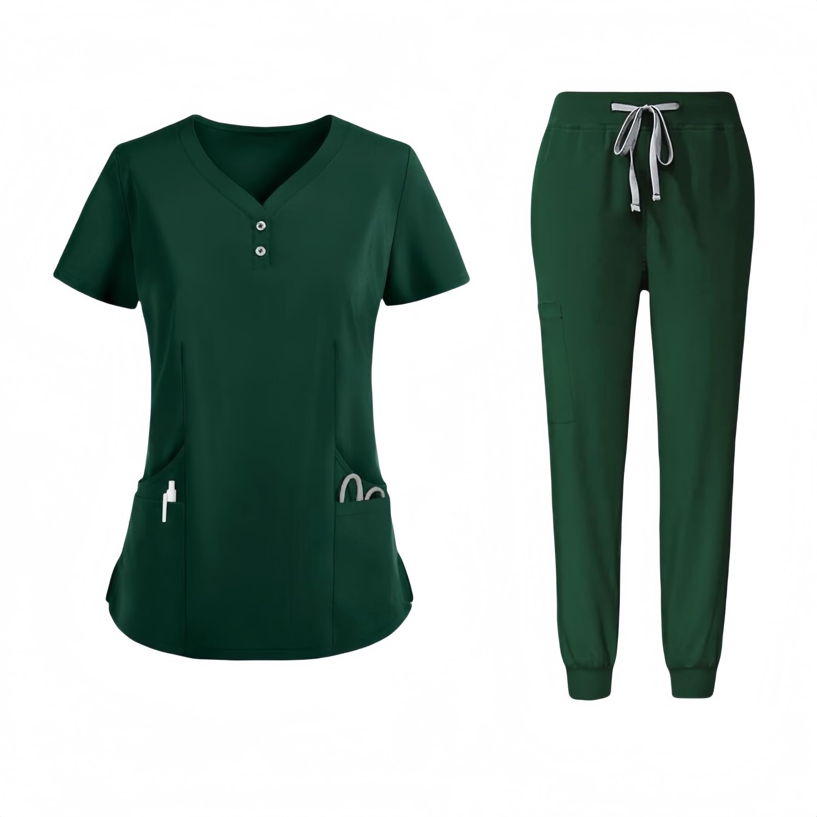 V-neck medical nurse uniform set hospital work clothes suitable for nurses dentists veterinarians