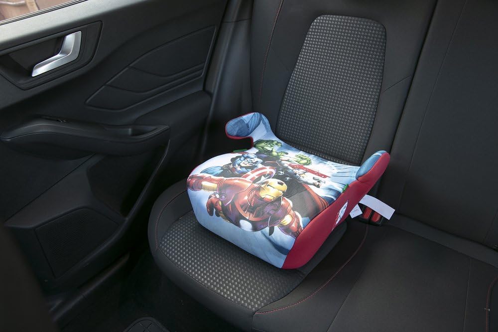 Marvel Avengers I-Size ECE R129 Autositz Für Kinder, 126-150 Cm, 22-36 Kg, 6-12 Jahre Alt, Gruppe 3, Leicht Und Einfach Zu Tragen — Abnehmbar Und Waschbar