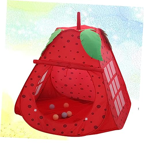 VICASKY Meisjes Tentje Opvouwbare Put Kasteel Put Met Tunnel Tentje Voor Kinderen Pit Tent Spel Spelen Tent Fruit Aardbei Pit Kinderen Tipi Tenten Voor Kinderen Baby Opvouwbare Bal Binnen - Afbeelding 4