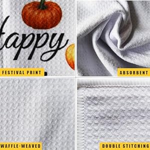 Thanksgiving Decorations Indoor 2 PCS Thanks Giving Day Decor Fall Kitchen Towels Set for Dish Drying Holiday Pumpkins Bathroom Hand Towel