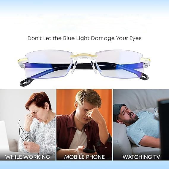 Clarit-y Blue Glasses,Blue Ease Glasses,Automatic Adjustment Glass Auto Focus for Women/Men,Intelligent Blue Light Prevention (2) - 1