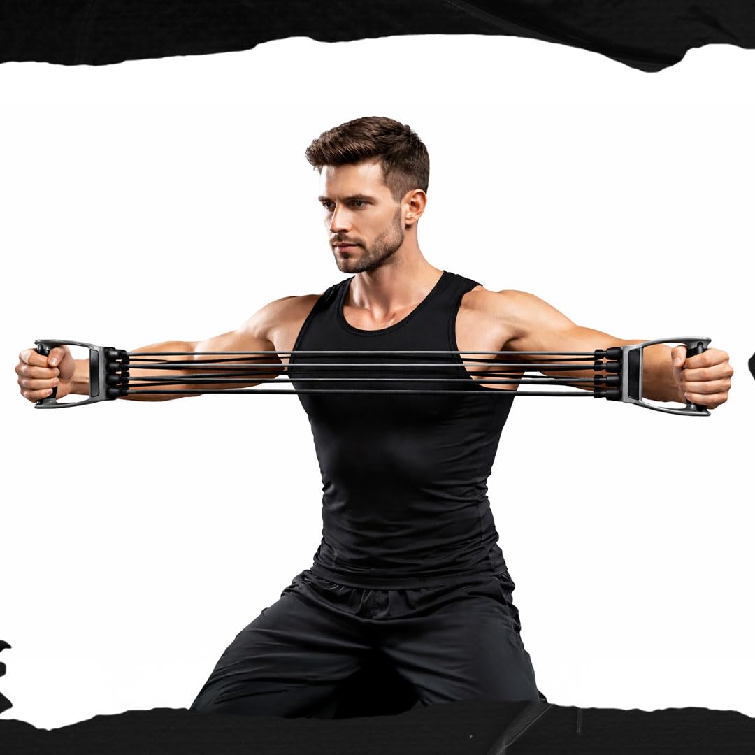 Expansor de pecho ajustable para entrenamiento de fuerza superior del cuerpo, equipo de entrenamiento en casa, brazos, hombros, pecho, herramienta de fitness