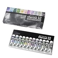 Amazon | クサカベ(Kusakabe) 透明水彩絵具 チャコールカラー 12色