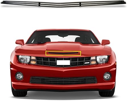 Front Hood Scoop Grille Grill for 2010-2013 Chevy Camaro Black Top Billet Grille Grill Insert Trim
