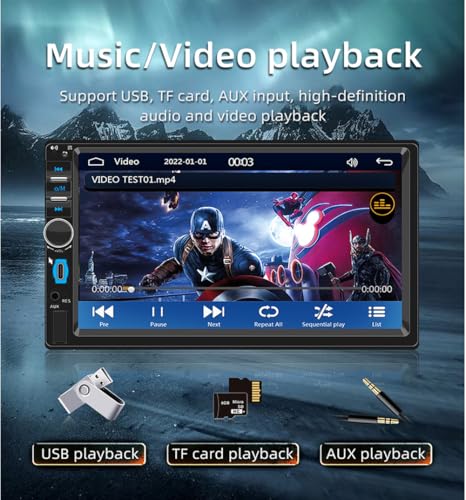 Radio para coche doble din con pantalla táctil 7 pulgadas miniatura 5