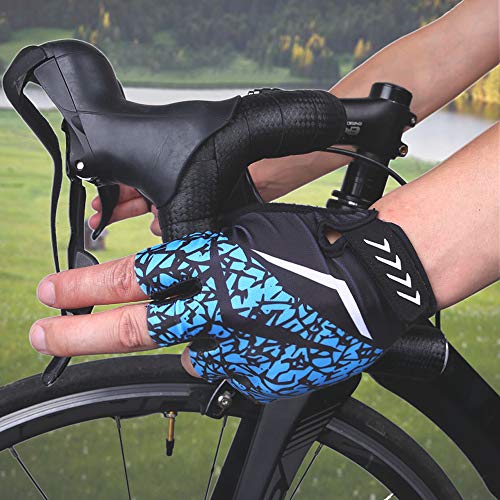 Luvas de ciclismo, Romacci Luvas de ciclismo Luvas de bicicleta meio dedo antiderrapante Luvas respi
