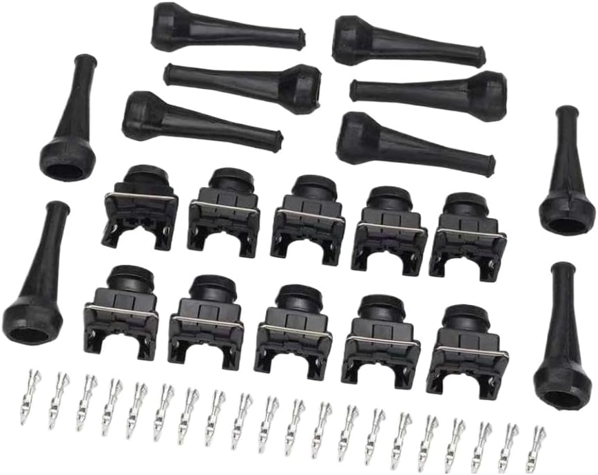 10 Pieces Injector Connector EV1 EV14 2 Pin Compatible With Automotive Fuel Injection Systems