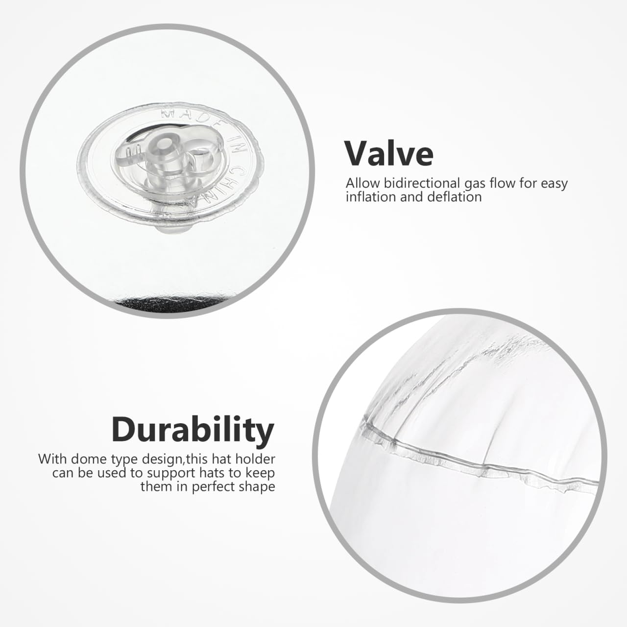 Levemolo Soporte Inflable para Sombreros de PVC Moldeador de Gorras