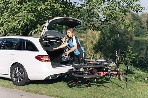 Westfalia BC 60 Fahrradträger für die Anhängerkupplung - inklusiv Tasche | Kupplungsträger für 2 Fahrräder | E-Bike geeignet | zusammenklappbar