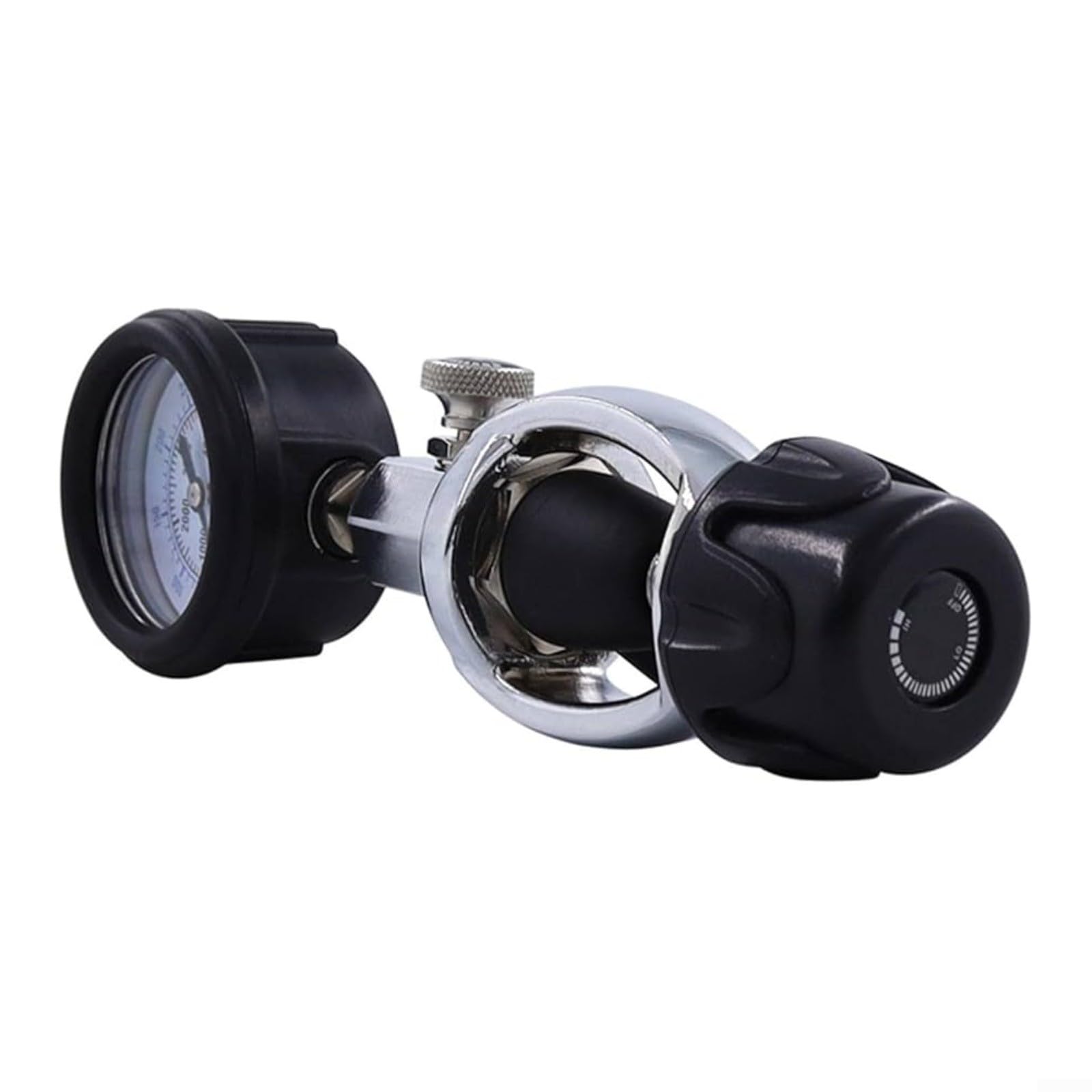 Manometro a cilindro per immersioni, 5000 psi/350 bar, con valvola G5/8, convertitore per serbatoi per rapidi controlli pre-immersione