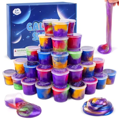 48 Pack Galaxy Slime kit for Kids, Mini Making Slime Bulk Pa