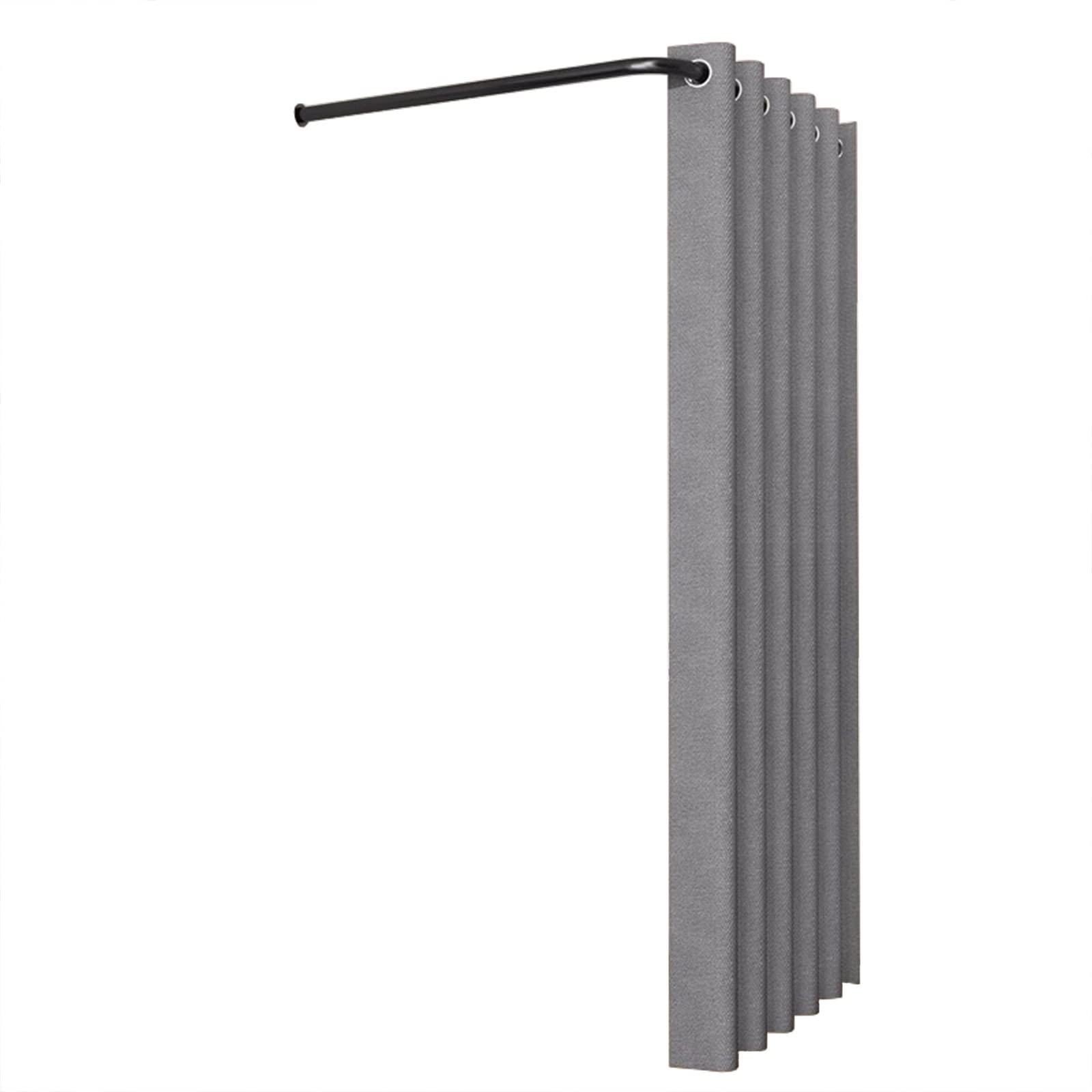 Camerino Semplice Sala di prova Negozio di abbigliamento, A parete Spogliatoio con asta quadrata Schermo per la privacy, Portatile Spogliatoio per il negozio Boutique ( Color : Gray , Size : 120x120cm