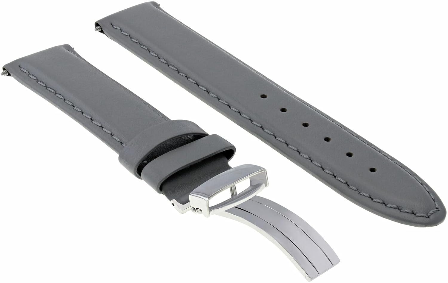 Ewatchparts 18-24mm Genuine Leather Watch Band Strap Smooth With Deployment Clasp Compatible With Franck Muller