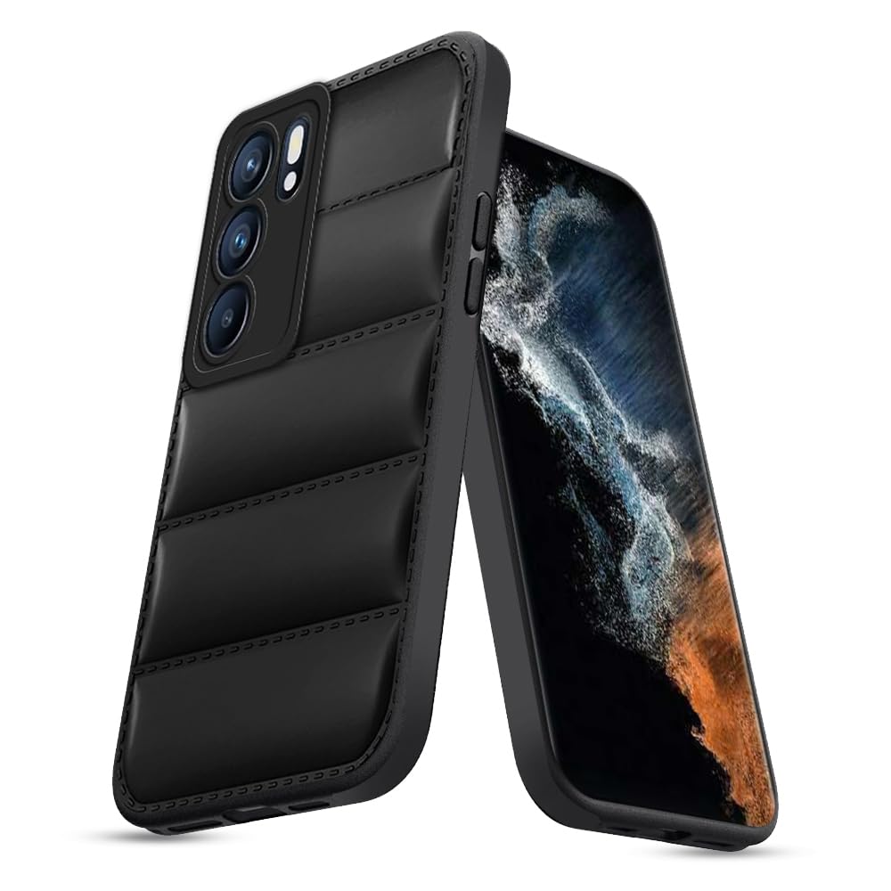 KARWAN® Puffer Edition Silicone Case Cover for Oppo Reno 6 | Scratch Resistance Mobile Cover, Camera Protection | Black (B0DF57PH86) Amazon Price History, Amazon Price Tracker