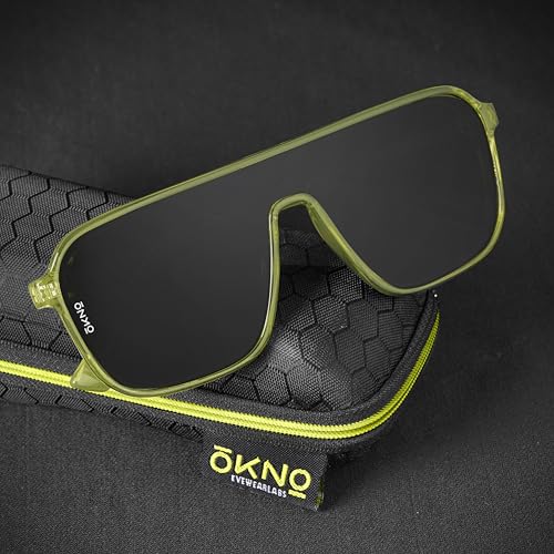 Image of Eyewearlabs OKNO | Polarized Over-Sized Unilens Rectangular Branded Stylish Sunglasses For Men & Women | 100% UV Protection Shades | Cricket Sports Cycling Driving | RYFT