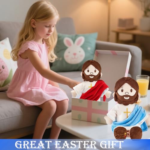 BOKUFLY Jesus Plush Doll Jesus Plushie Stuffed Toy Christian Stuff Religious for Kids Christening Easter 13" (Red) by BOKUFLY - Used condition - Image 4